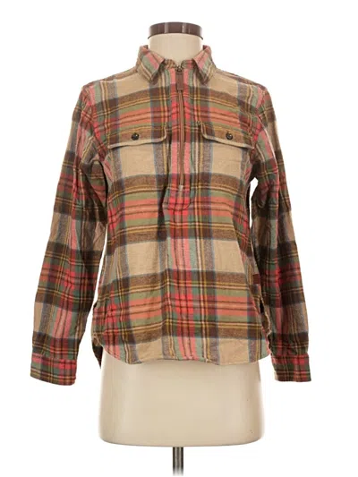 Pre-owned L.l.bean Long Sleeve Button Down Shirt In Brown