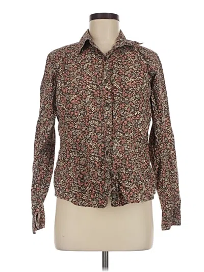 Pre-owned L.l.bean Long Sleeve Button Down Shirt In Brown