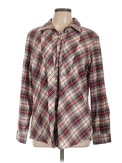 Pre-owned L.l.bean Long Sleeve Button Down Shirt In Burgundy