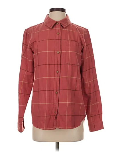 Pre-owned L.l.bean Long Sleeve Button Down Shirt In Burgundy
