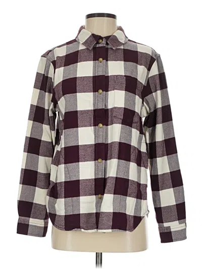 Pre-owned L.l.bean Long Sleeve Button Down Shirt In Burgundy