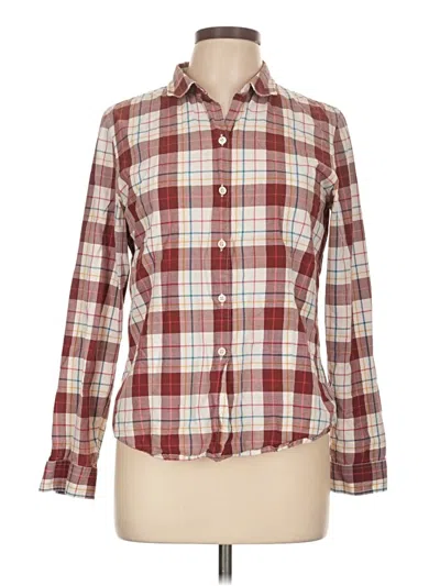 Pre-owned L.l.bean Long Sleeve Button Down Shirt In Burgundy