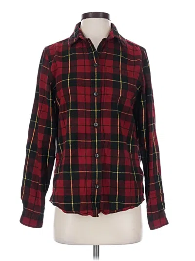 Pre-owned L.l.bean Long Sleeve Button Down Shirt In Burgundy