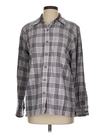 Pre-owned L.l.bean Long Sleeve Button Down Shirt In Gray