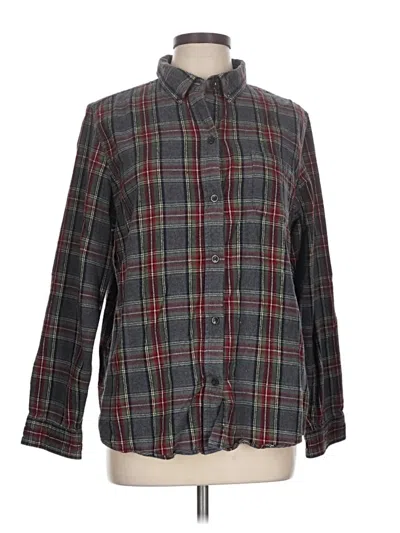 Pre-owned L.l.bean Long Sleeve Button Down Shirt In Gray
