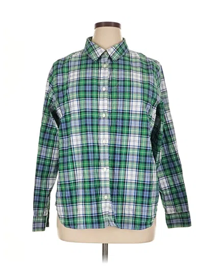 Pre-owned L.l.bean Long Sleeve Button Down Shirt In Green