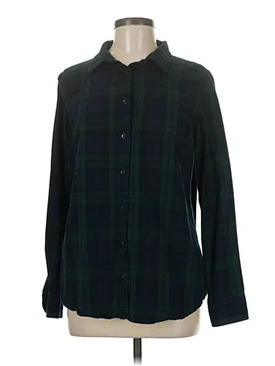 Pre-owned L.l.bean Long Sleeve Button Down Shirt In Green