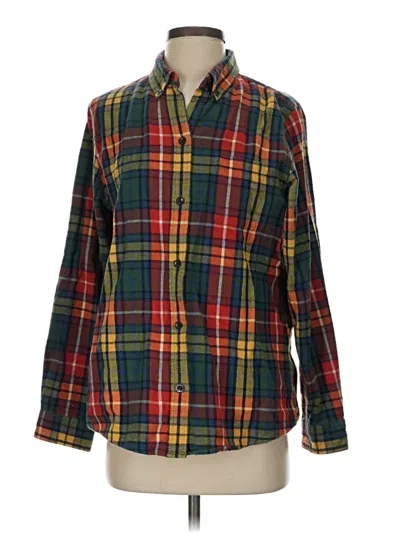 Pre-owned L.l.bean Long Sleeve Button Down Shirt In Green