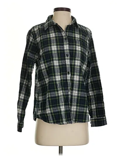 Pre-owned L.l.bean Long Sleeve Button Down Shirt In Green