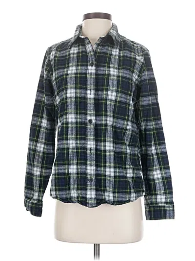 Pre-owned L.l.bean Long Sleeve Button Down Shirt In Green
