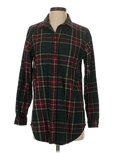 Pre-owned L.l.bean Long Sleeve Button Down Shirt In Green