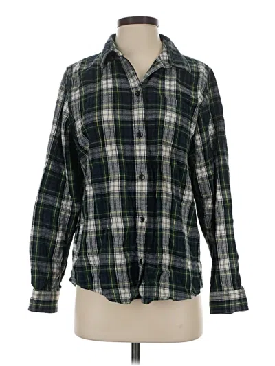 Pre-owned L.l.bean Long Sleeve Button Down Shirt In Green