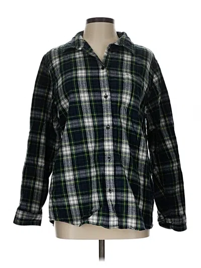 Pre-owned L.l.bean Long Sleeve Button Down Shirt In Green