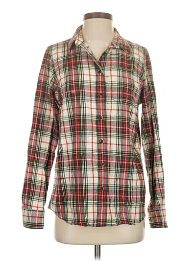 Pre-owned L.l.bean Long Sleeve Button Down Shirt In Green