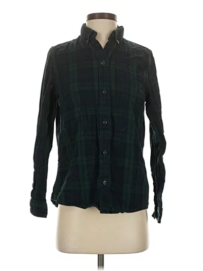 Pre-owned L.l.bean Long Sleeve Button Down Shirt In Green