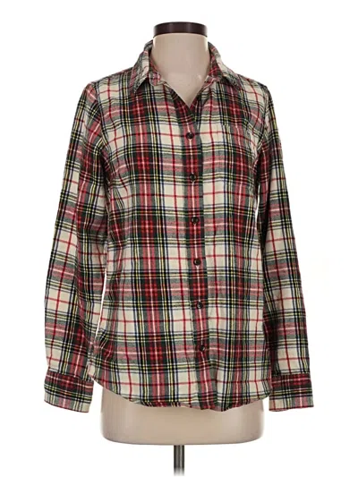 Pre-owned L.l.bean Long Sleeve Button Down Shirt In Green