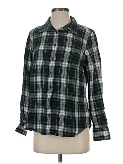 Pre-owned L.l.bean Long Sleeve Button Down Shirt In Green