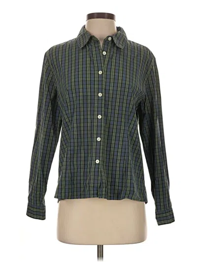 Pre-owned L.l.bean Long Sleeve Button Down Shirt In Green