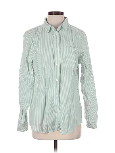 Pre-owned L.l.bean Long Sleeve Button Down Shirt In Green