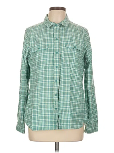 Pre-owned L.l.bean Long Sleeve Button Down Shirt In Green