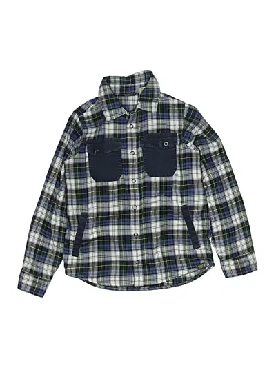 Pre-owned L.l.bean Kids' Long Sleeve Button Down Shirt In Green