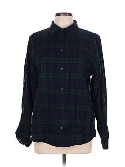 Pre-owned L.l.bean Long Sleeve Button Down Shirt In Green