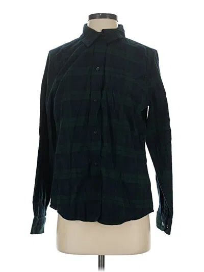 Pre-owned L.l.bean Long Sleeve Button Down Shirt In Green