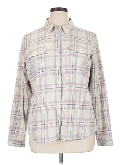 Pre-owned L.l.bean Long Sleeve Button Down Shirt In Ivory