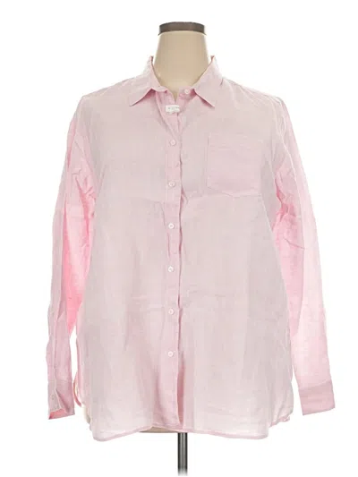 Pre-owned L.l.bean Long Sleeve Button Down Shirt In Pink