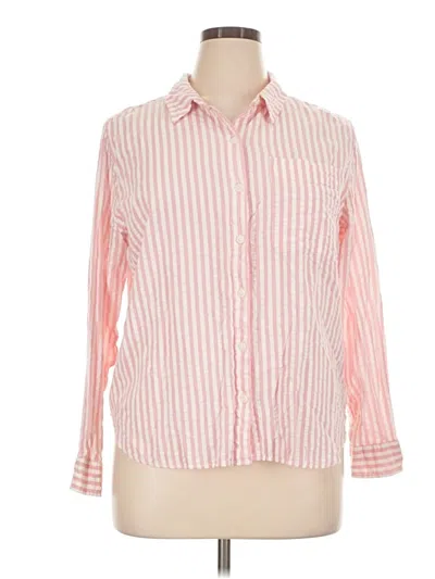 Pre-owned L.l.bean Long Sleeve Button Down Shirt In Pink