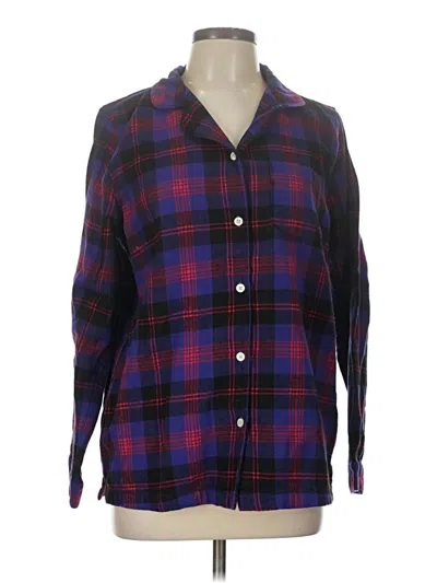 Pre-owned L.l.bean Long Sleeve Button Down Shirt In Purple