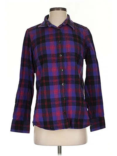 Pre-owned L.l.bean Long Sleeve Button Down Shirt In Purple