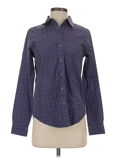 Pre-owned L.l.bean Long Sleeve Button Down Shirt In Purple