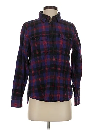 Pre-owned L.l.bean Long Sleeve Button Down Shirt In Purple