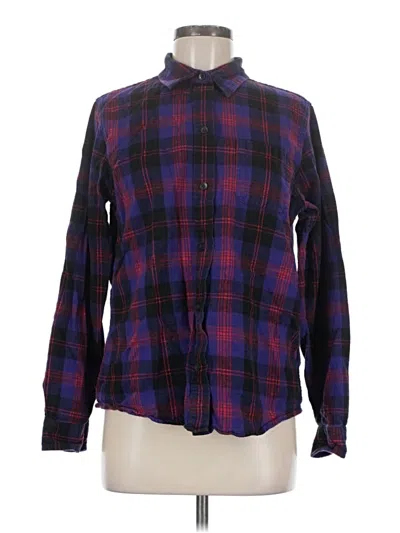 Pre-owned L.l.bean Long Sleeve Button Down Shirt In Purple