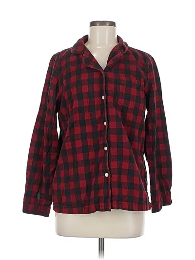 Pre-owned L.l.bean Long Sleeve Button Down Shirt In Red