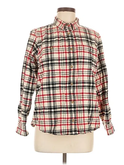 Pre-owned L.l.bean Long Sleeve Button Down Shirt In Red