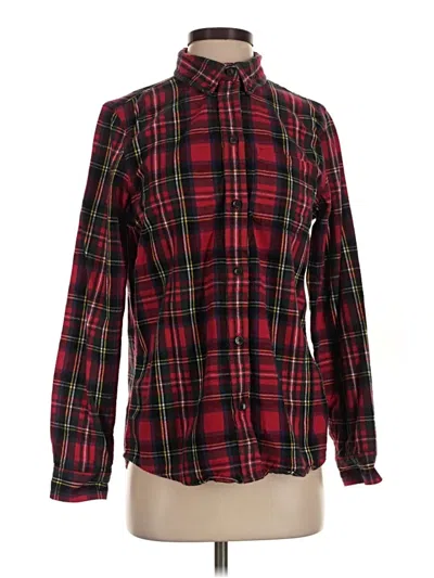 Pre-owned L.l.bean Long Sleeve Button Down Shirt In Red