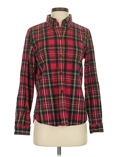 Pre-owned L.l.bean Long Sleeve Button Down Shirt In Red