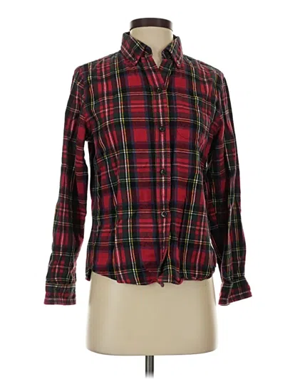 Pre-owned L.l.bean Long Sleeve Button Down Shirt In Red
