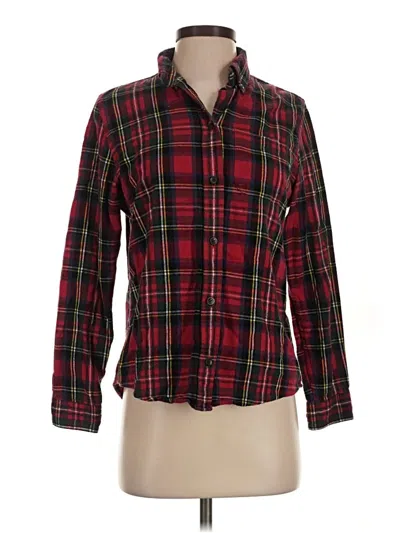 Pre-owned L.l.bean Long Sleeve Button Down Shirt In Red