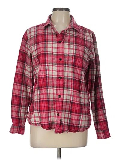Pre-owned L.l.bean Long Sleeve Button Down Shirt In Red