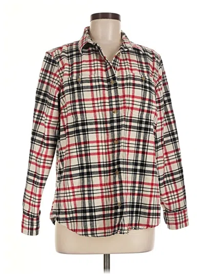 Pre-owned L.l.bean Long Sleeve Button Down Shirt In Red