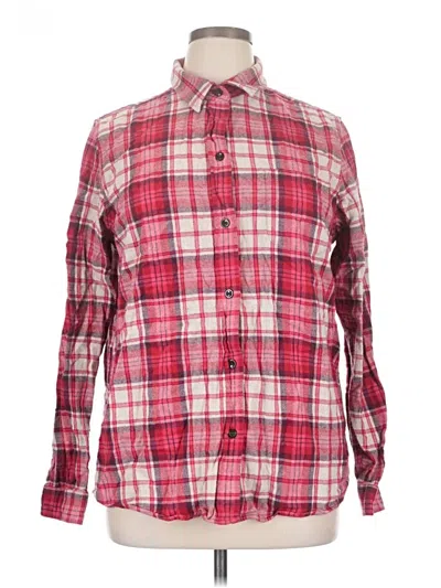 Pre-owned L.l.bean Long Sleeve Button Down Shirt In Red