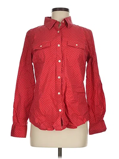 Pre-owned L.l.bean Long Sleeve Button Down Shirt In Red