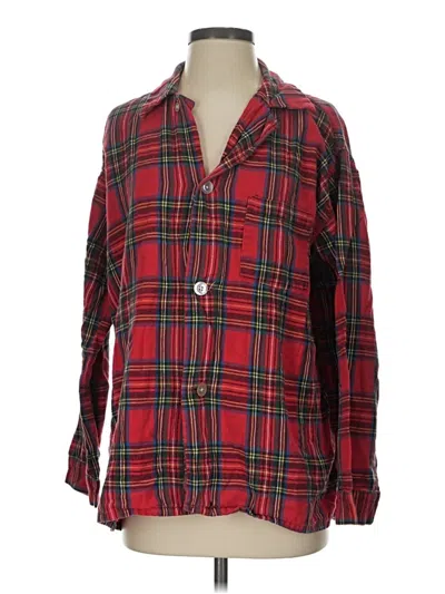 Pre-owned L.l.bean Long Sleeve Button Down Shirt In Red