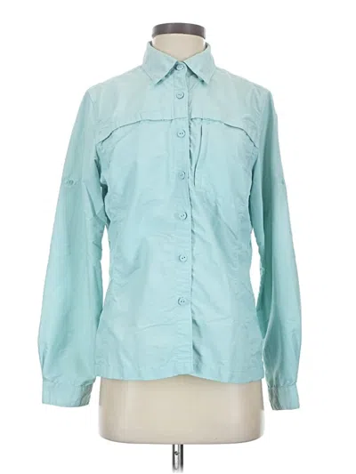 Pre-owned L.l.bean Long Sleeve Button Down Shirt In Teal