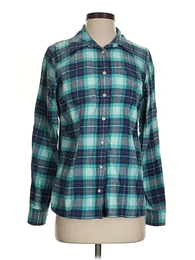 Pre-owned L.l.bean Long Sleeve Button Down Shirt In Teal