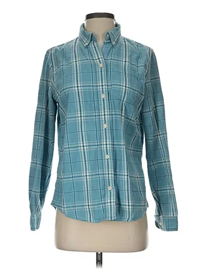 Pre-owned L.l.bean Long Sleeve Button Down Shirt In Teal