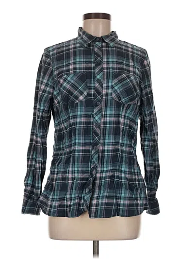 Pre-owned L.l.bean Long Sleeve Button Down Shirt In Teal